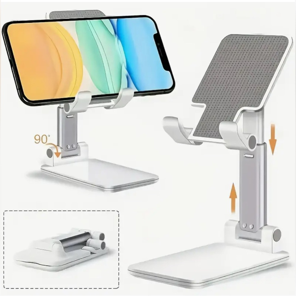 Folding Desktop Black Phone Stand - Picture 3 of 3